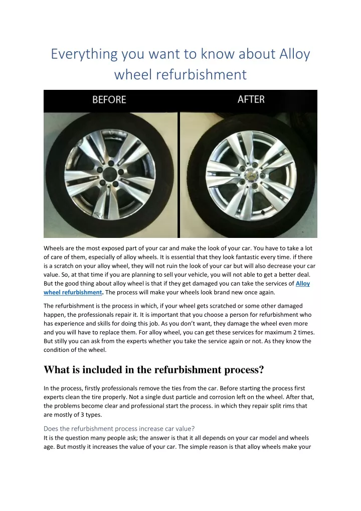 everything you want to know about alloy wheel