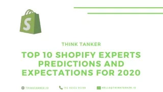 Top 10 Shopify Experts Predictions and Expectations for 2020