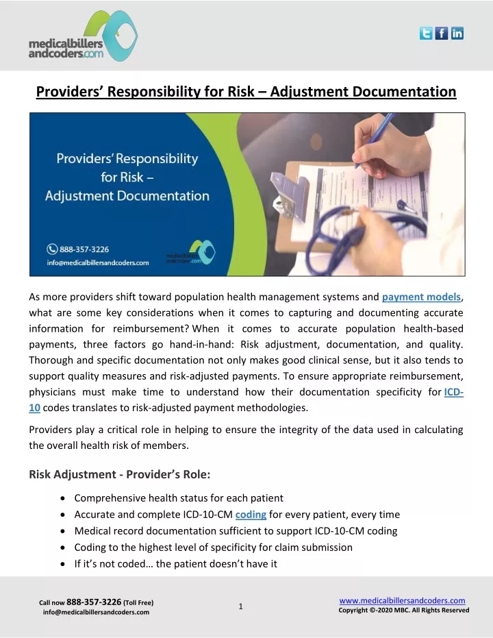 providers responsibility for risk adjustment