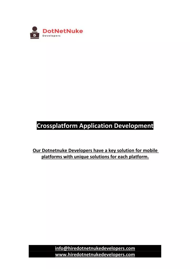 crossplatform application development