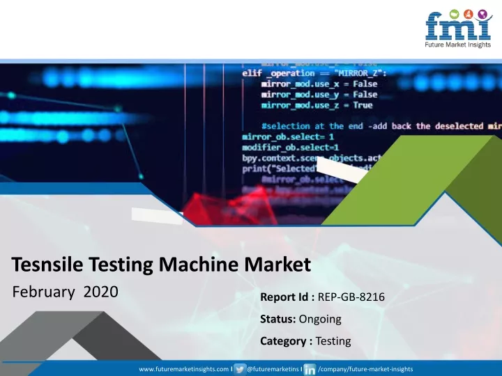 tesnsile testing machine market february 2020