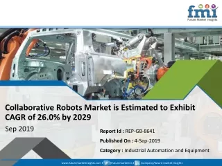 Collaborative Robots Market is Poised to Register a CAGR of 26.0% by 2029 | FMI Reports