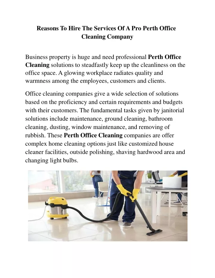reasons to hire the services of a pro perth