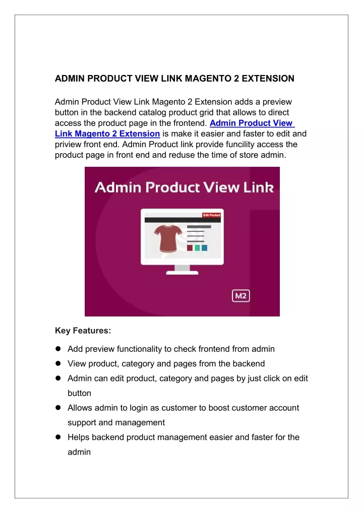 admin product view link magento 2 extension