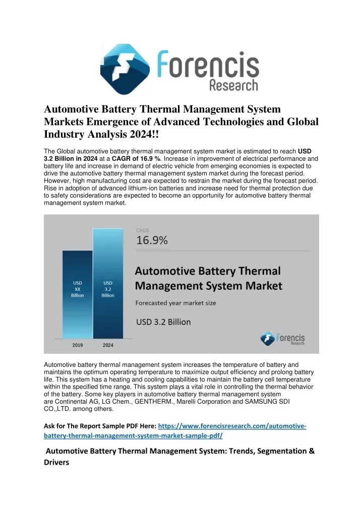 automotive battery thermal management system