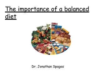 Dr. Jonathan Spages - The importance of a balanced diet