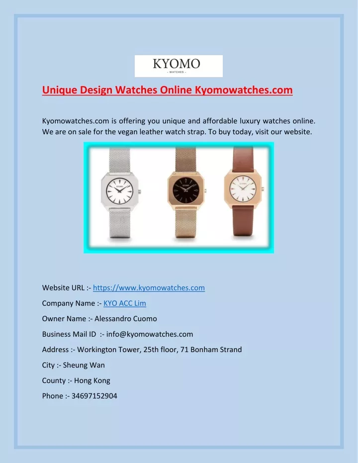 unique design watches online kyomowatches com