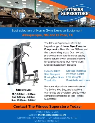 Home Gym Exercise Equipment | Fitness Superstore Albuquerque