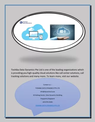 Cost-Effective Cloud Solutions | Toshiba Data Dynamics Pte Ltd