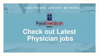 Physician Career Jobs