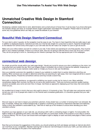 Use This Details To Assist You To With Web Design