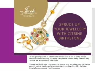 Spruce Up Your Jewellery With Citrine Birthstone