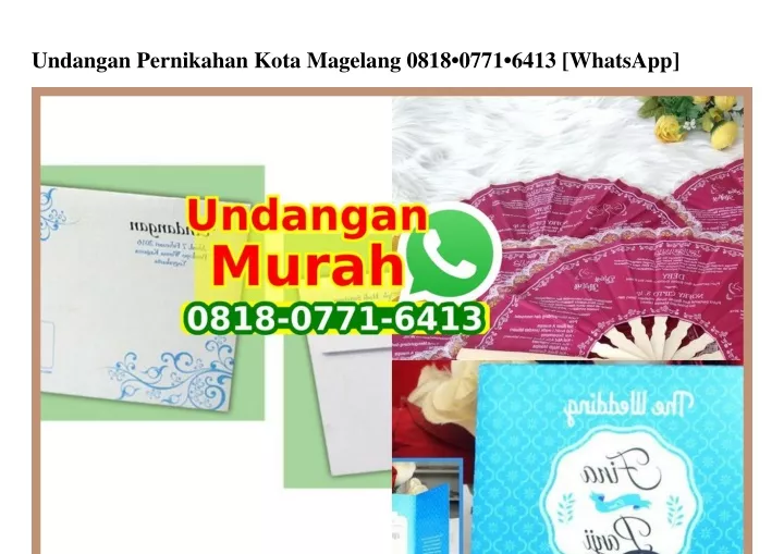 undangan pernikahan kota magelang 0818 0771 6413