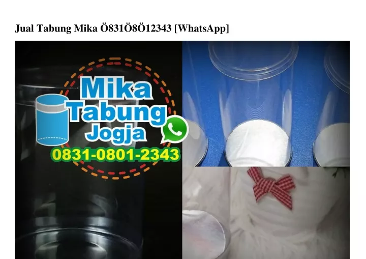 jual tabung mika 831 8 12343 whatsapp