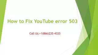 How to fix YouTube error 503