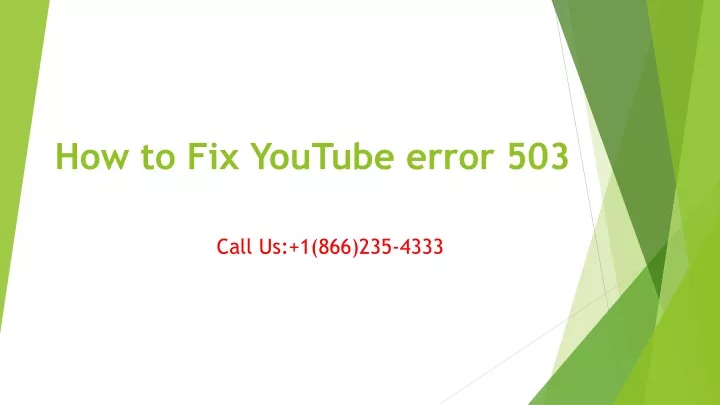 how to fix youtube error 503