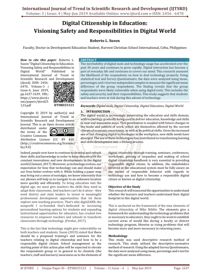 international journal of trend in scientific