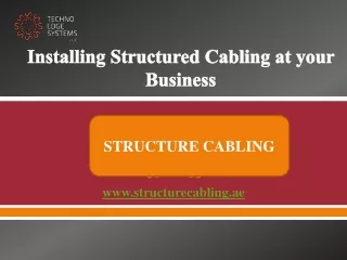 installing structured cabling at your business