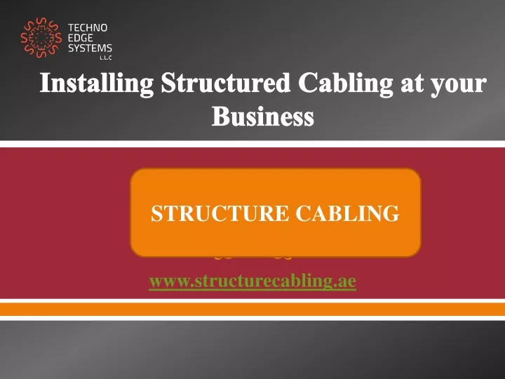 installing structured cabling at your business
