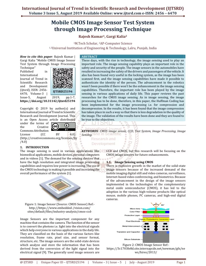 international journal of trend in scientific