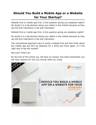 should you build a mobile app or a website