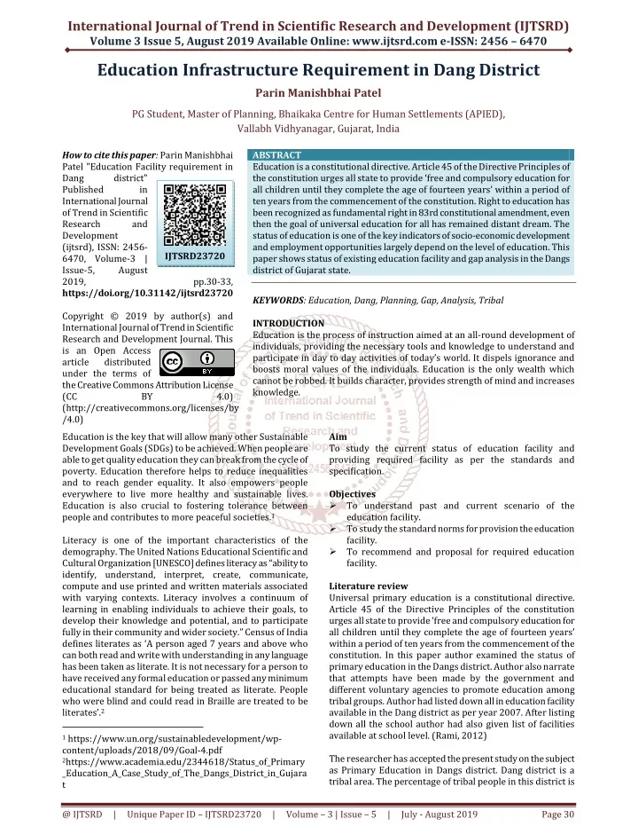 international journal of trend in scientific