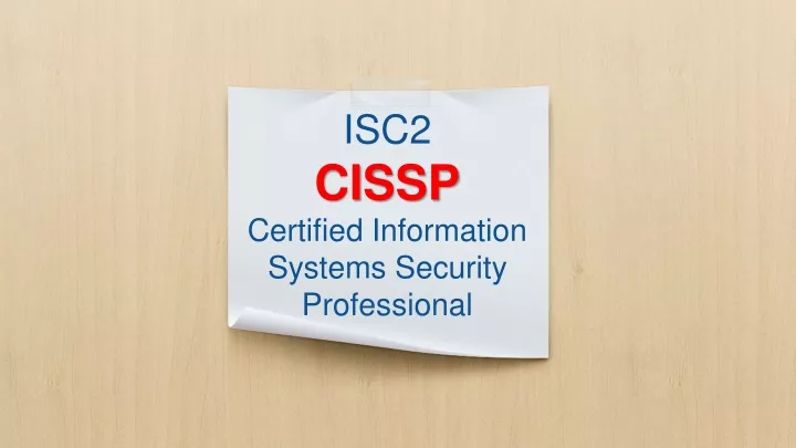 isc2 cissp certified information systems security