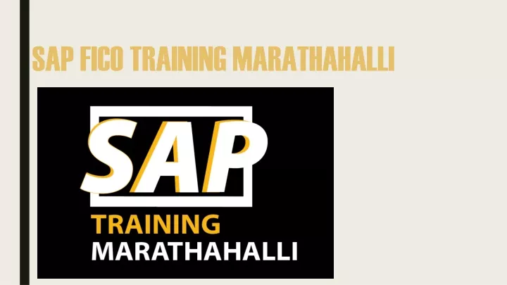 sap fico training marathahalli