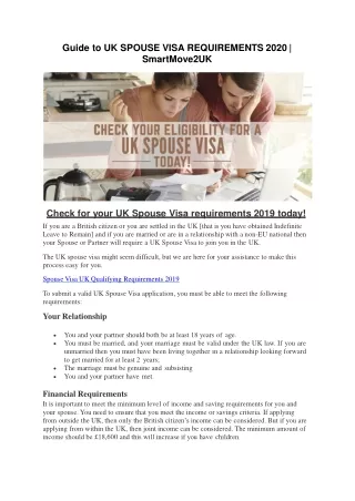 guide to uk spouse visa requirements 2020