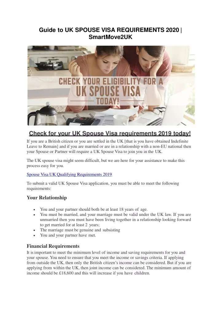 guide to uk spouse visa requirements 2020