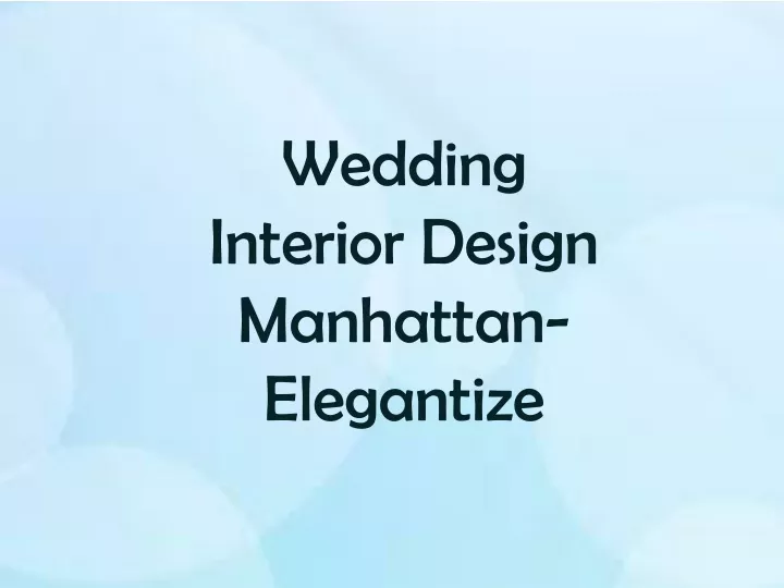 wedding interior design manhattan elegantize