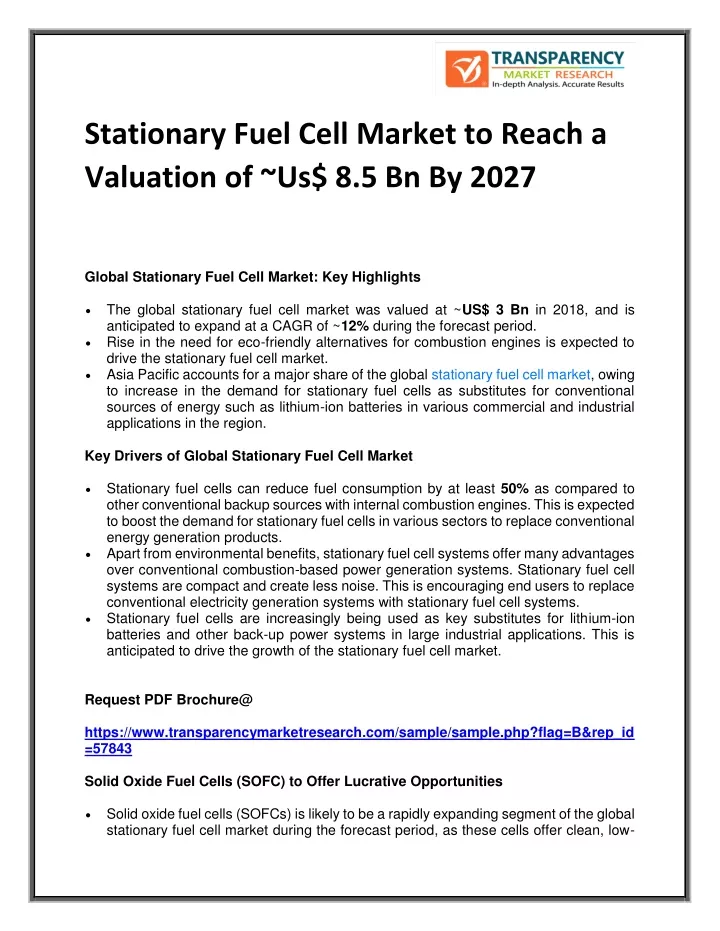 stationary fuel cell market to reach a valuation