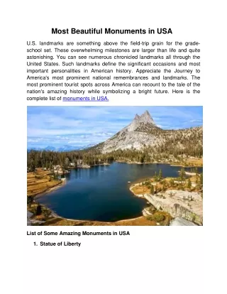 most beautiful monuments in usa
