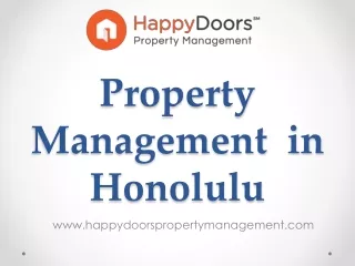 property management in honolulu