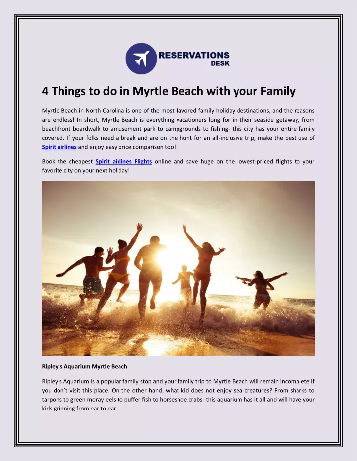 4 things to do in myrtle beach with your family