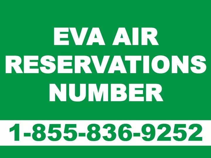 eva air reservations number