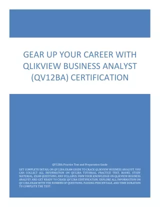 gear up your career with qlikview business