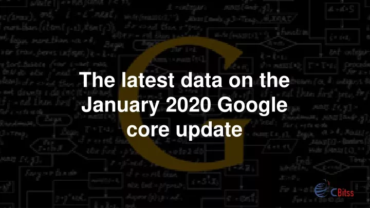 the latest data on the january 2020 google core update