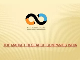 Top 10 Market Research Companies in India