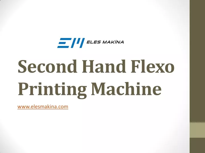 second hand flexo printing machine