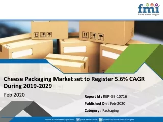 Cheese Packaging Market to Witness Huge Growth by 2029