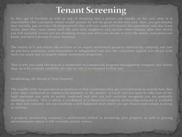 tenant screening
