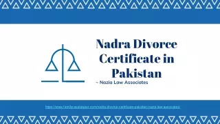 Know Simple Way To Get Nadra Divorce Certificate in Pakistan