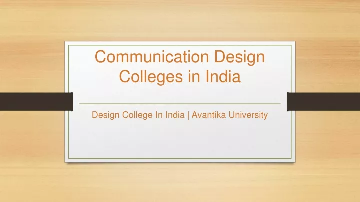 communication design colleges in india