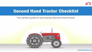 Second hand tractor checklist