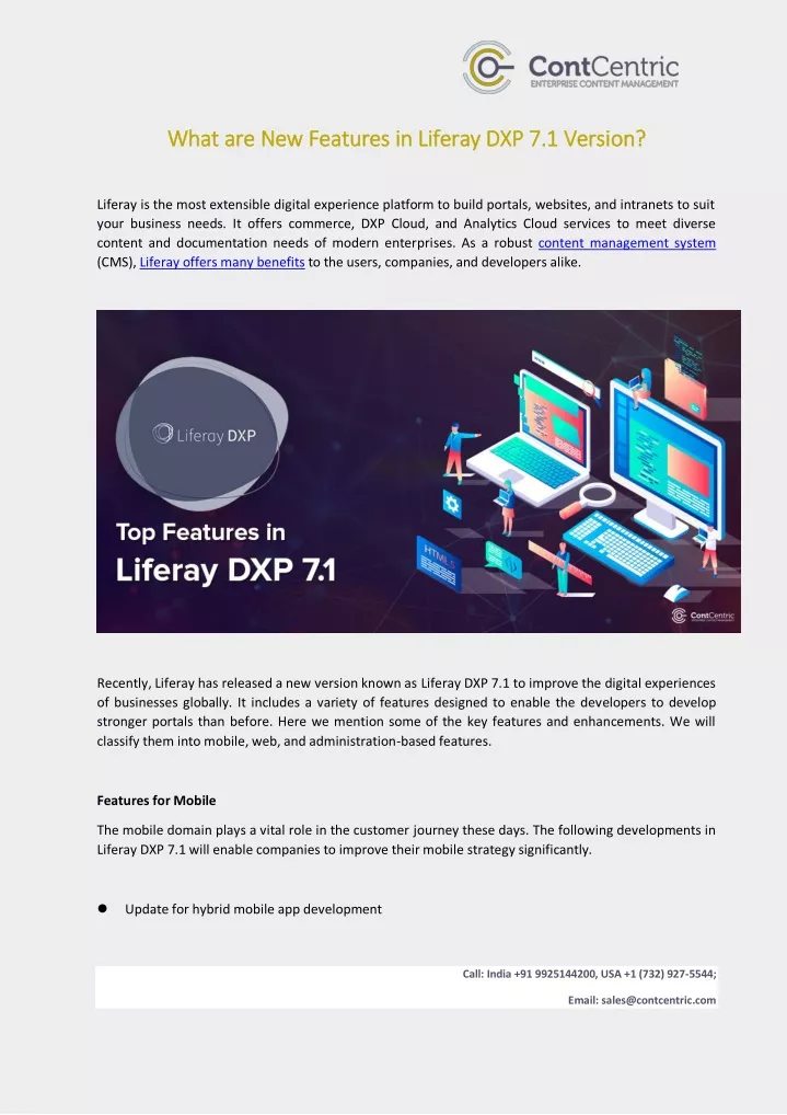 what are new features in liferay dxp 7 1 versi