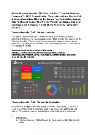 global titanium dioxide tio2 market size trends