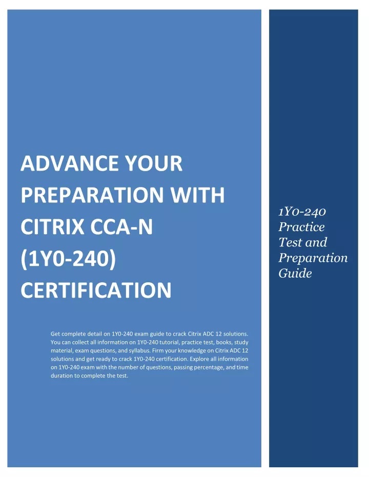 advance your preparation with citrix