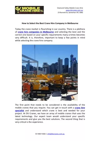 diamond valley mobile crane hire www dvcranes