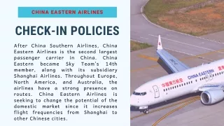 China Eastern Airlines - Check-in policies | 2020